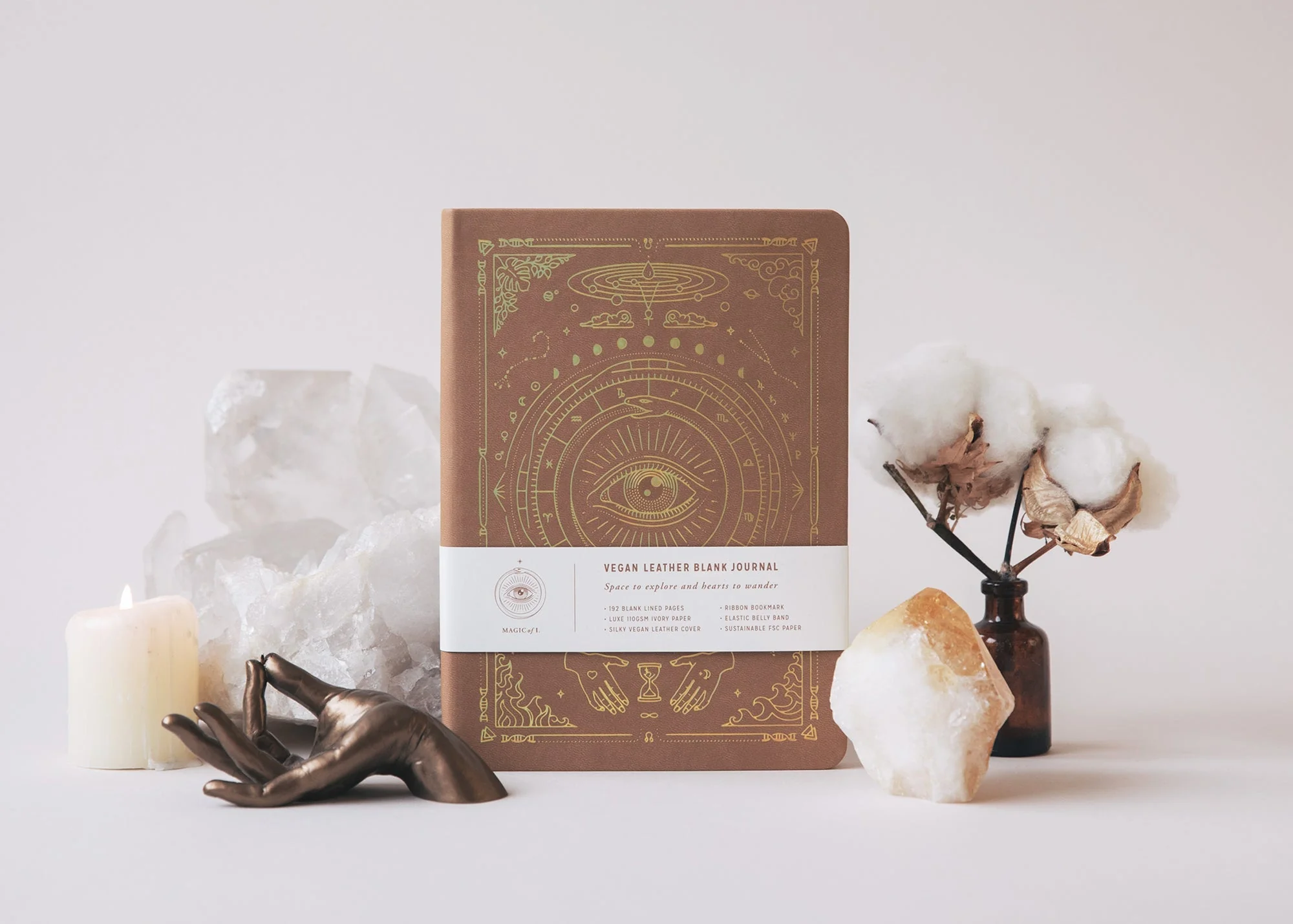 A5 ORIGINS VEGAN LEATHER JOURNAL - UNLINED